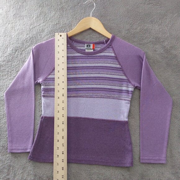VTG Arizona Jean Company Long Sleeve Colorblock Top – Purple – Girl Size 10/12 - Picture 4 of 5